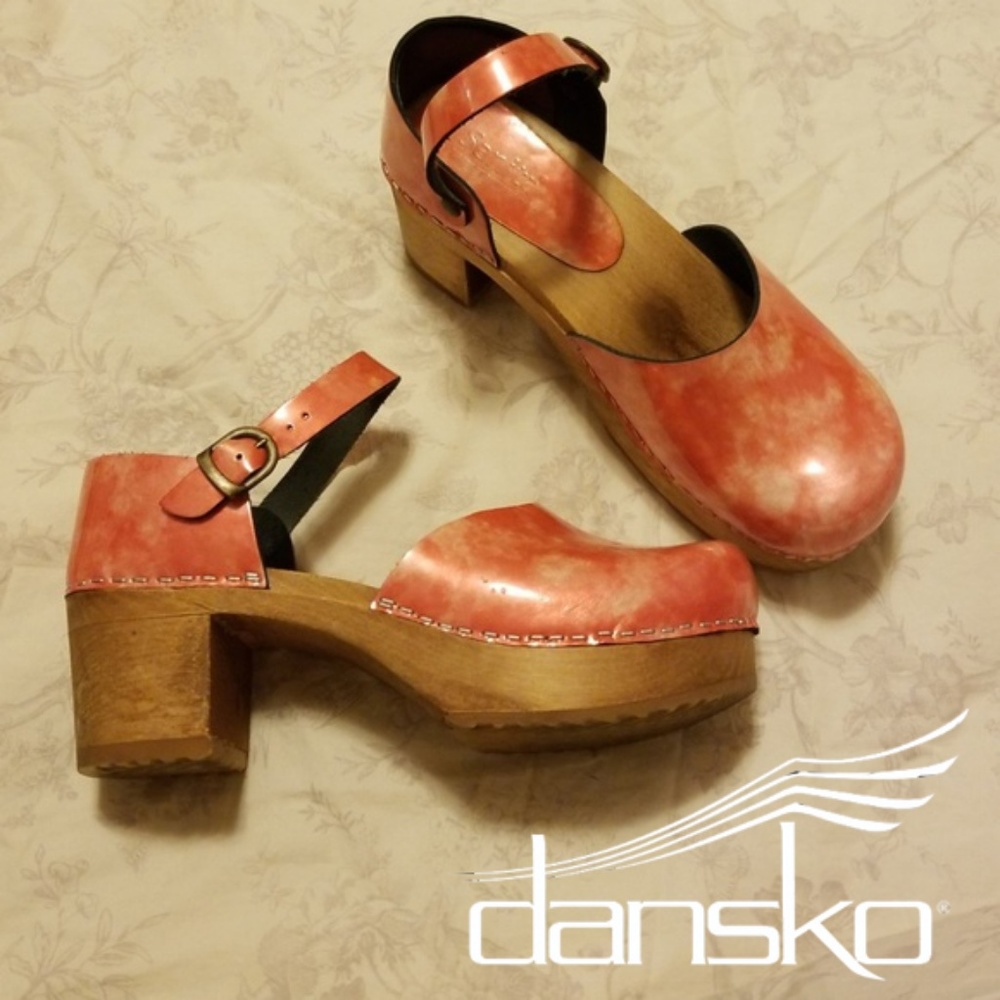 Sanita Danish Wood Clogs Marbel Gloss